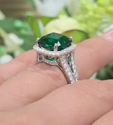 DIANA M. JEWELS Diana M. Jewels 18K White Gold Emerald & Diamond Statement Ring Sz. 6.5 by The Solist | Thumbnail 2 DIANA M. JEWELS Diana M. Jewels 18K White Gold Emerald & Diamond Statement Ring Sz. 6.5 by The Solist | Thumbnail 2
