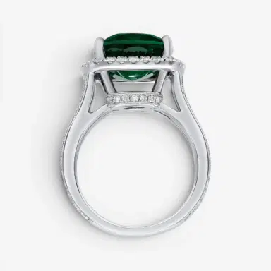 DIANA M. JEWELS Diana M. Jewels 18K White Gold Emerald & Diamond Statement Ring Sz. 6.5 by The Solist | Thumbnail 4 DIANA M. JEWELS Diana M. Jewels 18K White Gold Emerald & Diamond Statement Ring Sz. 6.5 by The Solist | Thumbnail 4