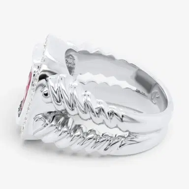DIANA M. JEWELS Diana M. Jewels 18K White Gold Ruby & Diamond Fashion Statement Ring Sz. 6 by The Solist | Thumbnail 2 DIANA M. JEWELS Diana M. Jewels 18K White Gold Ruby & Diamond Fashion Statement Ring Sz. 6 by The Solist | Thumbnail 2