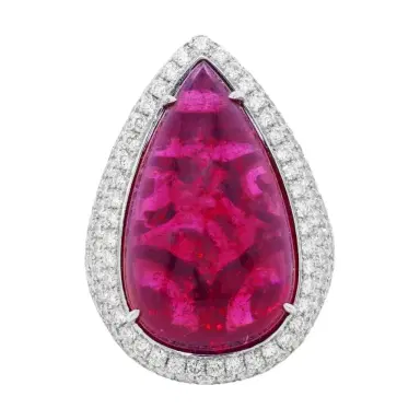 DIANA M. JEWELS Diana M. Jewels 18K White Gold Tourmaline & Diamond Statement Ring Sz. 6 by The Solist | Thumbnail 1 DIANA M. JEWELS Diana M. Jewels 18K White Gold Tourmaline & Diamond Statement Ring Sz. 6 by The Solist | Thumbnail 1