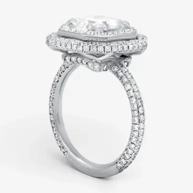 DIANA M. JEWELS Diana M. Jewels Double Halo Platinum Diamond Engagement Ring Sz. 6 by The Solist | Thumbnail 3 DIANA M. JEWELS Diana M. Jewels Double Halo Platinum Diamond Engagement Ring Sz. 6 by The Solist | Thumbnail 3