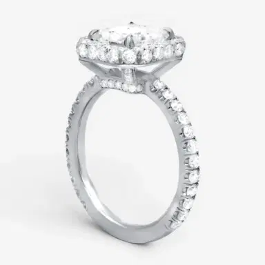 DIANA M. JEWELS Diana M. Jewels Emerald Cut Halo Platinum Diamond Engagement Ring Sz. 6 by The Solist | Thumbnail 3 DIANA M. JEWELS Diana M. Jewels Emerald Cut Halo Platinum Diamond Engagement Ring Sz. 6 by The Solist | Thumbnail 3