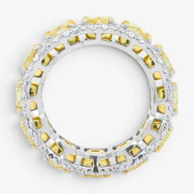 DIANA M. JEWELS Diana M. Jewels Eternity 18K Yellow Gold & Platinum Diamond Band Sz. 6.5 by The Solist | Thumbnail 3 DIANA M. JEWELS Diana M. Jewels Eternity 18K Yellow Gold & Platinum Diamond Band Sz. 6.5 by The Solist | Thumbnail 3