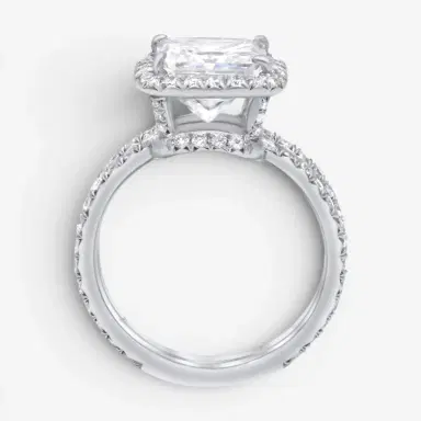 DIANA M. JEWELS Diana M. Jewels Halo Platinum Diamond Engagement Ring Sz. 5.5 by The Solist | Thumbnail 3 DIANA M. JEWELS Diana M. Jewels Halo Platinum Diamond Engagement Ring Sz. 5.5 by The Solist | Thumbnail 3
