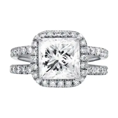DIANA M. JEWELS Diana M. Jewels Halo Platinum Diamond Engagement Ring Sz. 5.5 by The Solist | Thumbnail 1 DIANA M. JEWELS Diana M. Jewels Halo Platinum Diamond Engagement Ring Sz. 5.5 by The Solist | Thumbnail 1