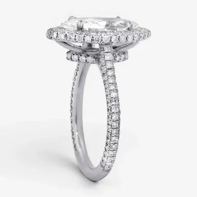 DIANA M. JEWELS Diana M. Jewels Marquise Cut Halo Platinum Diamond Engagement Ring Sz. 6 by The Solist | Thumbnail 2 DIANA M. JEWELS Diana M. Jewels Marquise Cut Halo Platinum Diamond Engagement Ring Sz. 6 by The Solist | Thumbnail 2