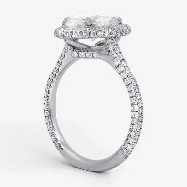 DIANA M. JEWELS Diana M. Jewels Marquise Cut Halo Platinum Diamond Engagement Ring Sz. 6 by The Solist | Thumbnail 3 DIANA M. JEWELS Diana M. Jewels Marquise Cut Halo Platinum Diamond Engagement Ring Sz. 6 by The Solist | Thumbnail 3