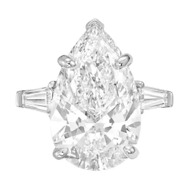 DIANA M. JEWELS Diana M. Jewels Pear Cut Platinum Diamond Engagement Ring Sz. 6 by The Solist | Thumbnail 1 DIANA M. JEWELS Diana M. Jewels Pear Cut Platinum Diamond Engagement Ring Sz. 6 by The Solist | Thumbnail 1
