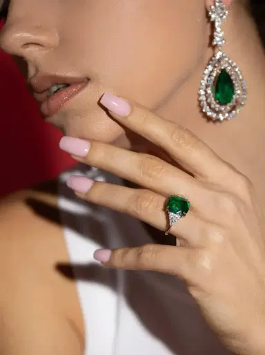 DIANA M. JEWELS Diana M. Jewels Platinum Emerald & Diamond Statement Ring by The Solist | Thumbnail 2 DIANA M. JEWELS Diana M. Jewels Platinum Emerald & Diamond Statement Ring by The Solist | Thumbnail 2
