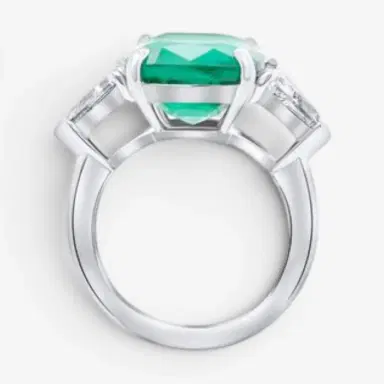 DIANA M. JEWELS Diana M. Jewels Platinum Emerald & Diamond Statement Ring by The Solist | Thumbnail 3 DIANA M. JEWELS Diana M. Jewels Platinum Emerald & Diamond Statement Ring by The Solist | Thumbnail 3