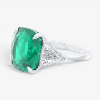 DIANA M. JEWELS Diana M. Jewels Platinum Emerald & Diamond Statement Ring by The Solist | Thumbnail 4 DIANA M. JEWELS Diana M. Jewels Platinum Emerald & Diamond Statement Ring by The Solist | Thumbnail 4
