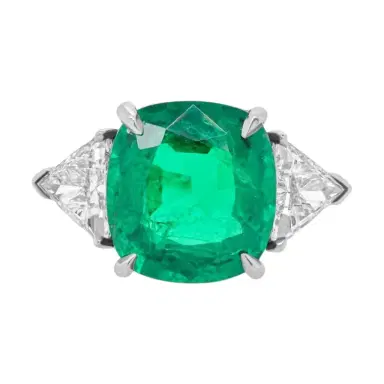 DIANA M. JEWELS Diana M. Jewels Platinum Emerald & Diamond Statement Ring by The Solist | Thumbnail 1 DIANA M. JEWELS Diana M. Jewels Platinum Emerald & Diamond Statement Ring by The Solist | Thumbnail 1