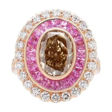DIANA M. JEWELS Diana M. Jewels Split Shank 18K Rose Gold Diamond Engagement Ring Sz. 6.5 by The Solist | Thumbnail 1 DIANA M. JEWELS Diana M. Jewels Split Shank 18K Rose Gold Diamond Engagement Ring Sz. 6.5 by The Solist | Thumbnail 1