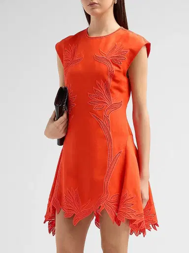 Simkhai Women's Raquel Embroidered Mini Dress | Thumbnail 4 Simkhai Women's Raquel Embroidered Mini Dress | Thumbnail 4