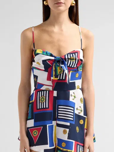 SEROYA Women's Laurell Printed Romper - Regatta | Thumbnail 5 SEROYA Women's Laurell Printed Romper - Regatta | Thumbnail 5