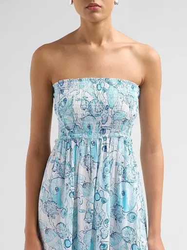 Lilly Pulitzer Women's Anali Printed Strapless Coverup Midi Dress - Resort White | Thumbnail 5 Lilly Pulitzer Women's Anali Printed Strapless Coverup Midi Dress - Resort White | Thumbnail 5