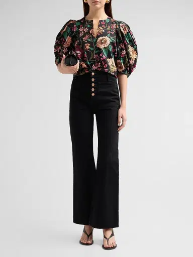 Ulla Johnson Women's Florielle Floral Cotton Top - Dahlia - Size 16 | Thumbnail 2 Ulla Johnson Women's Florielle Floral Cotton Top - Dahlia - Size 16 | Thumbnail 2
