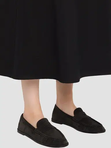 Stuart Weitzman Women's Spencer Suede Loafers - Shadow | Thumbnail 2 Stuart Weitzman Women's Spencer Suede Loafers - Shadow | Thumbnail 2