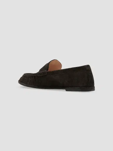 Stuart Weitzman Women's Spencer Suede Loafers - Shadow | Thumbnail 4 Stuart Weitzman Women's Spencer Suede Loafers - Shadow | Thumbnail 4