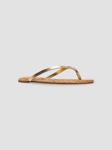Black Suede Studio Women's Alaya Metallic Sandals - Gold Leather | Thumbnail 2 Black Suede Studio Women's Alaya Metallic Sandals - Gold Leather | Thumbnail 2