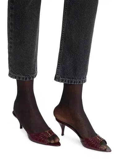 Saint Laurent Women's Babylone Mules in Smooth Leather | Thumbnail 4 Saint Laurent Women's Babylone Mules in Smooth Leather | Thumbnail 4