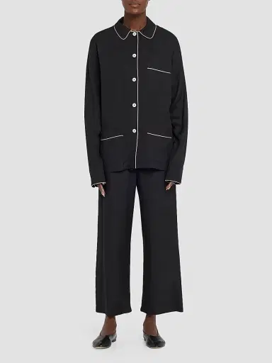 TOTEME Women's Piped Silk Drawstring Pants | Thumbnail 2 TOTEME Women's Piped Silk Drawstring Pants | Thumbnail 2