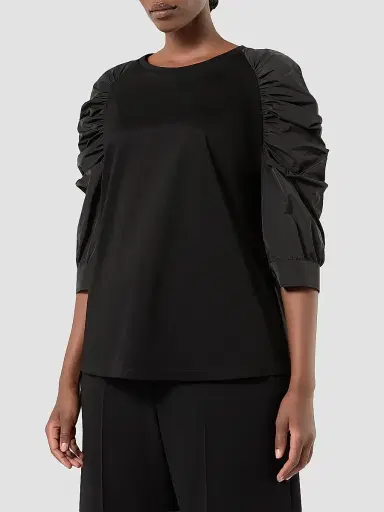 Marina Rinaldi Women's Jersey and Taffeta T-Shirt | Thumbnail 2 Marina Rinaldi Women's Jersey and Taffeta T-Shirt | Thumbnail 2