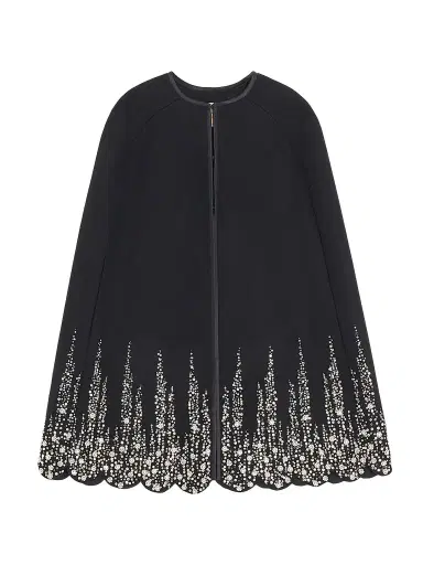 Valentino Women's Embroidered Compact Drap Cape | Thumbnail 1 Valentino Women's Embroidered Compact Drap Cape | Thumbnail 1