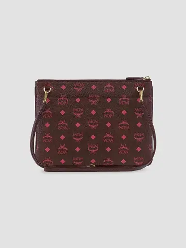 MCM Women's Aren Visetos Medium Flat Pouch - Cinnamon | Thumbnail 2 MCM Women's Aren Visetos Medium Flat Pouch - Cinnamon | Thumbnail 2
