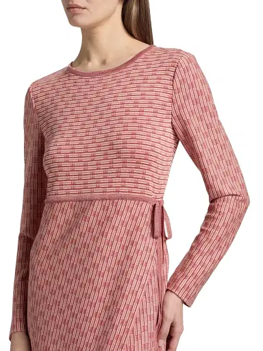 Misook Women's Faux Wrap Soft Knit Midi Dress - Honeysuckle Russet Biscotti - Size XXL | Thumbnail 6 Misook Women's Faux Wrap Soft Knit Midi Dress - Honeysuckle Russet Biscotti - Size XXL | Thumbnail 6