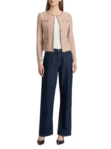 Misook Women's Heritage Ribbon Tweed Knit Jacket | Thumbnail 2 Misook Women's Heritage Ribbon Tweed Knit Jacket | Thumbnail 2