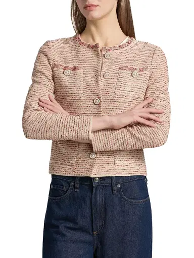 Misook Women's Heritage Ribbon Tweed Knit Jacket | Thumbnail 3 Misook Women's Heritage Ribbon Tweed Knit Jacket | Thumbnail 3