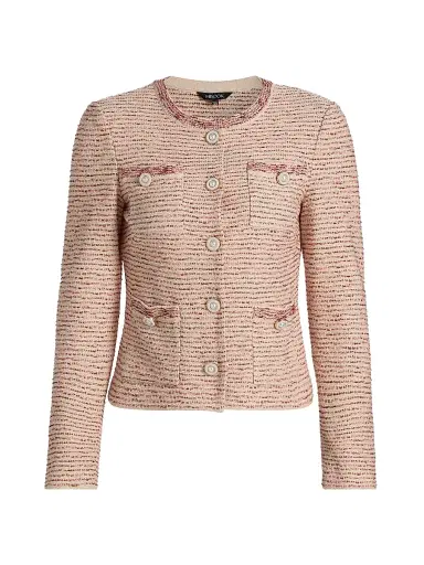Misook Women's Heritage Ribbon Tweed Knit Jacket | Thumbnail 1 Misook Women's Heritage Ribbon Tweed Knit Jacket | Thumbnail 1