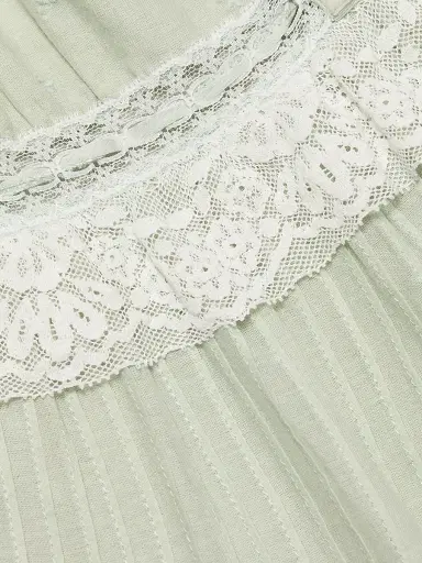 LoveShackFancy Women's Hadlee Eyelet Cotton A-Line Minidress - Eau De Nil | Thumbnail 7 LoveShackFancy Women's Hadlee Eyelet Cotton A-Line Minidress - Eau De Nil | Thumbnail 7
