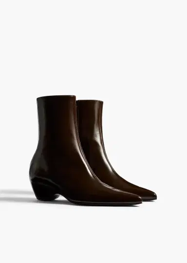 Khaite Sybil Ankle Boot In Cacao | Thumbnail 2 Khaite Sybil Ankle Boot In Cacao | Thumbnail 2