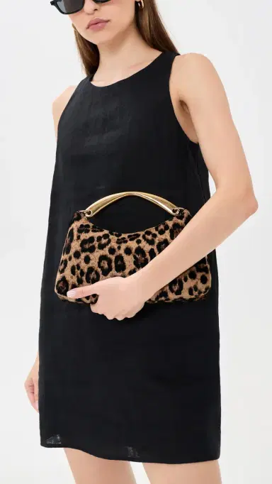 Mansur Gavriel Metal Handle Rhea Bag Leopard One Size | Thumbnail 3 Mansur Gavriel Metal Handle Rhea Bag Leopard One Size | Thumbnail 3