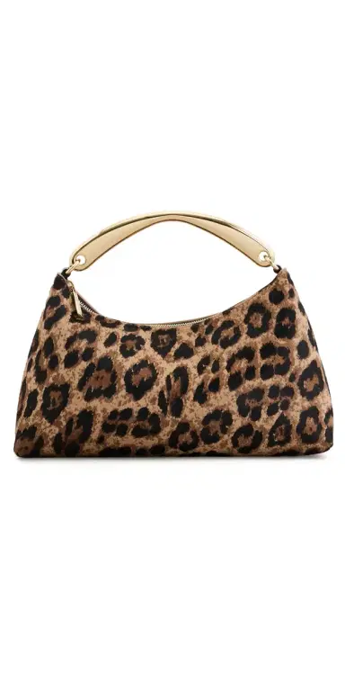 Mansur Gavriel Metal Handle Rhea Bag Leopard One Size | Thumbnail 1 Mansur Gavriel Metal Handle Rhea Bag Leopard One Size | Thumbnail 1