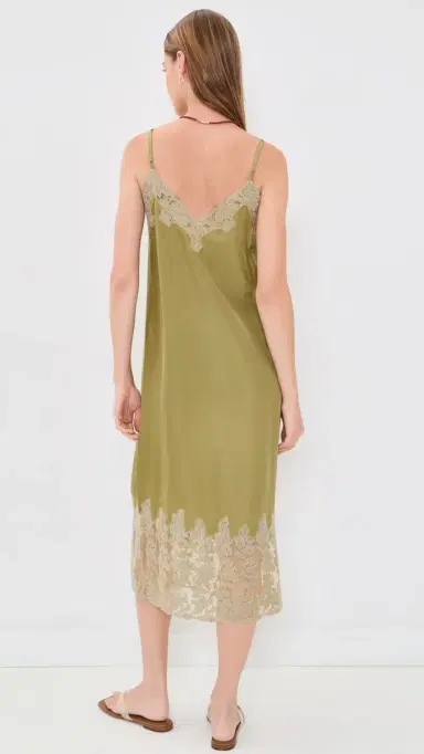 The Great. The Legacy Dress Light Olive/Cream | Thumbnail 3 The Great. The Legacy Dress Light Olive/Cream | Thumbnail 3