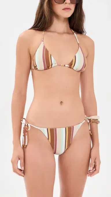 vitamin A Elle Side Tie Bikini Bottoms Sand Dunes Stripe L | Thumbnail 4 vitamin A Elle Side Tie Bikini Bottoms Sand Dunes Stripe L | Thumbnail 4