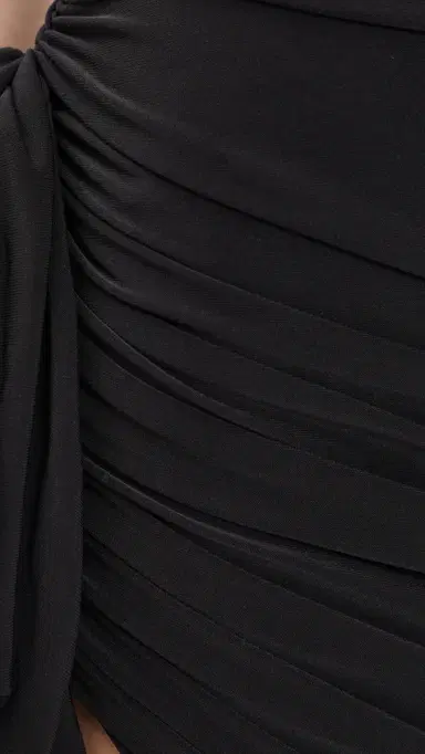 Norma Kamali Sleeveless ide Drape Mini Dress with Bow Black | Thumbnail 6 Norma Kamali Sleeveless ide Drape Mini Dress with Bow Black | Thumbnail 6