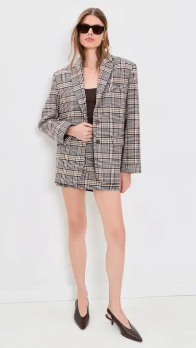 Anine Bing Tierra Check Skirt | Thumbnail 5 Anine Bing Tierra Check Skirt | Thumbnail 5