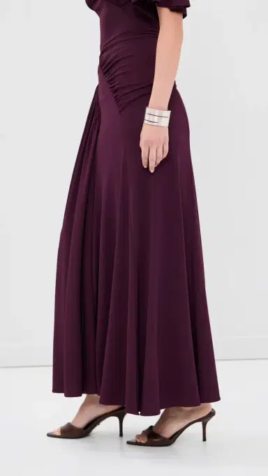 Rabanne Long Ruched Skirt Magenta Purple | Thumbnail 4 Rabanne Long Ruched Skirt Magenta Purple | Thumbnail 4