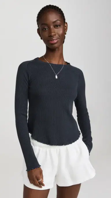 Free People Easy Does It Thermal Black | Thumbnail 2 Free People Easy Does It Thermal Black | Thumbnail 2
