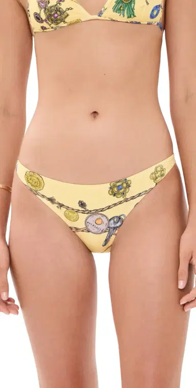 Versace Broken Jewels Printed Bikini Bottoms Burro/Azur/Gold | Thumbnail 1 Versace Broken Jewels Printed Bikini Bottoms Burro/Azur/Gold | Thumbnail 1