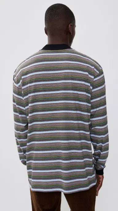 Marni Stripe Cotton T-Shirt Cobalt 52 | Thumbnail 3 Marni Stripe Cotton T-Shirt Cobalt 52 | Thumbnail 3