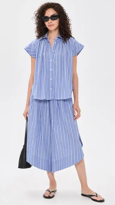 Secular Rafa Shorts Indigo Stripe | Thumbnail 5 Secular Rafa Shorts Indigo Stripe | Thumbnail 5