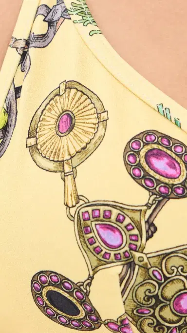 Versace Broken Jewels Printed Bikini Top | Thumbnail 6 Versace Broken Jewels Printed Bikini Top | Thumbnail 6