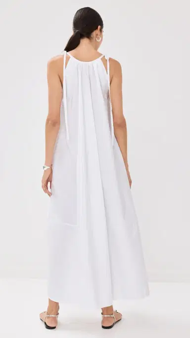 Co Gathered Maxi Dress White | Thumbnail 3 Co Gathered Maxi Dress White | Thumbnail 3