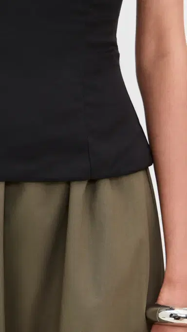 En Saison Arden Mixed Media Dress Black Olive L | Thumbnail 6 En Saison Arden Mixed Media Dress Black Olive L | Thumbnail 6
