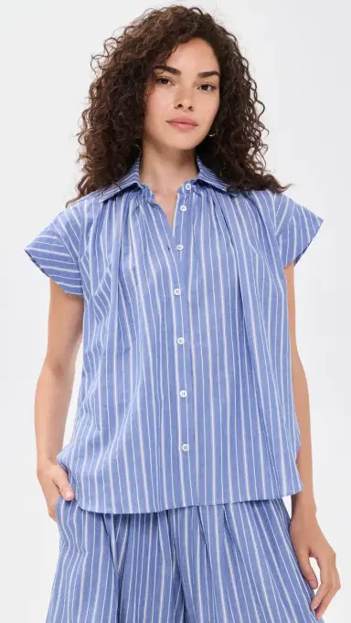 Secular Trinity Top Indigo tripe | Thumbnail 2 Secular Trinity Top Indigo tripe | Thumbnail 2